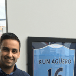 Carlos Bessa no Museu do Futebol em Manchester