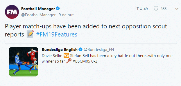 Novidades do Football Manager 2019