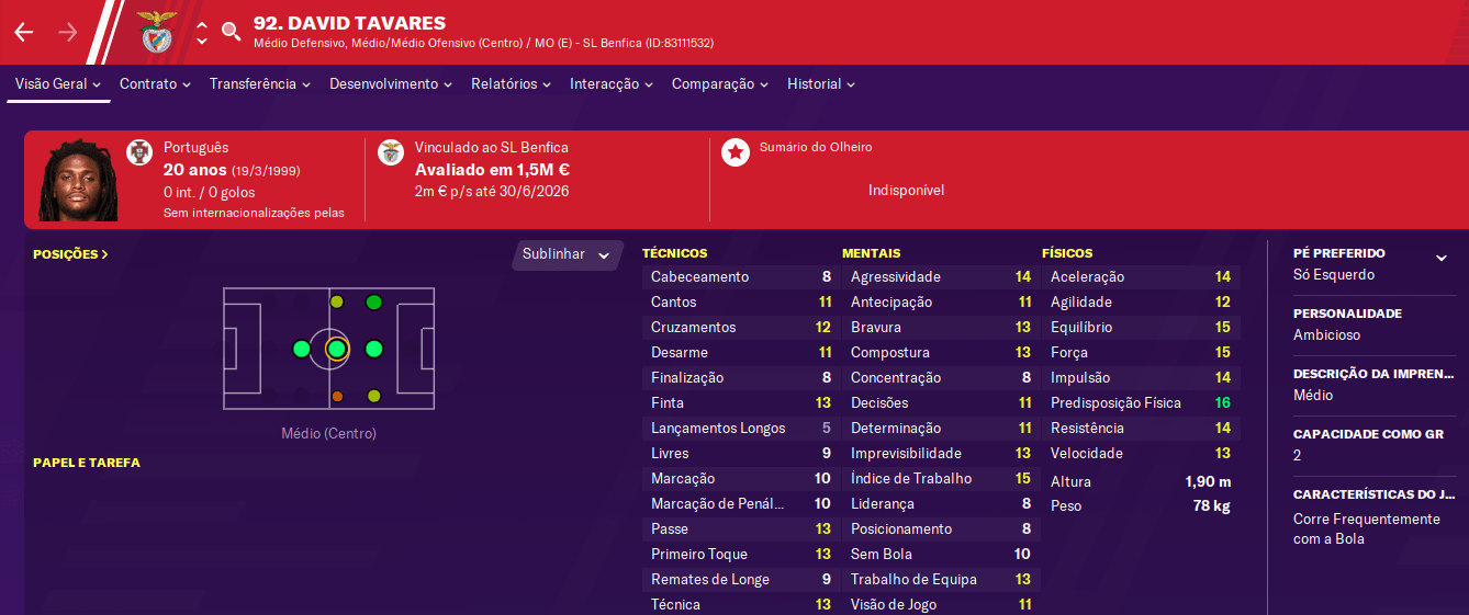 SL Benfica B David Tavares