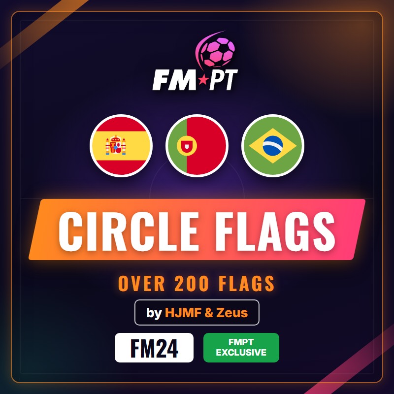 Circle Flags FMPT, bandeiras circulares para o Football Manager