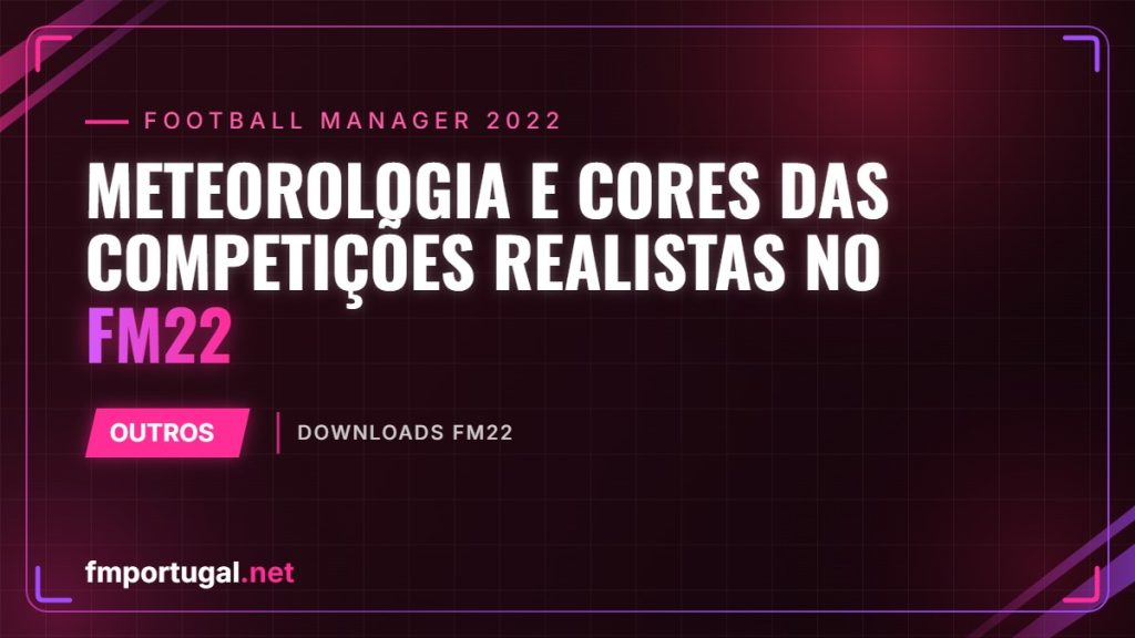 Meteorologia e cores das competições realistas no FM22