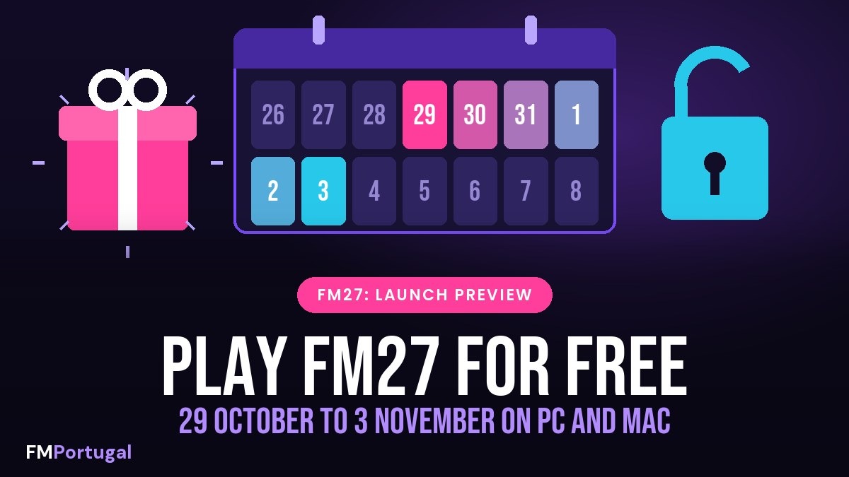 FM27 for free from 29 October to 3 November on PC and Mac