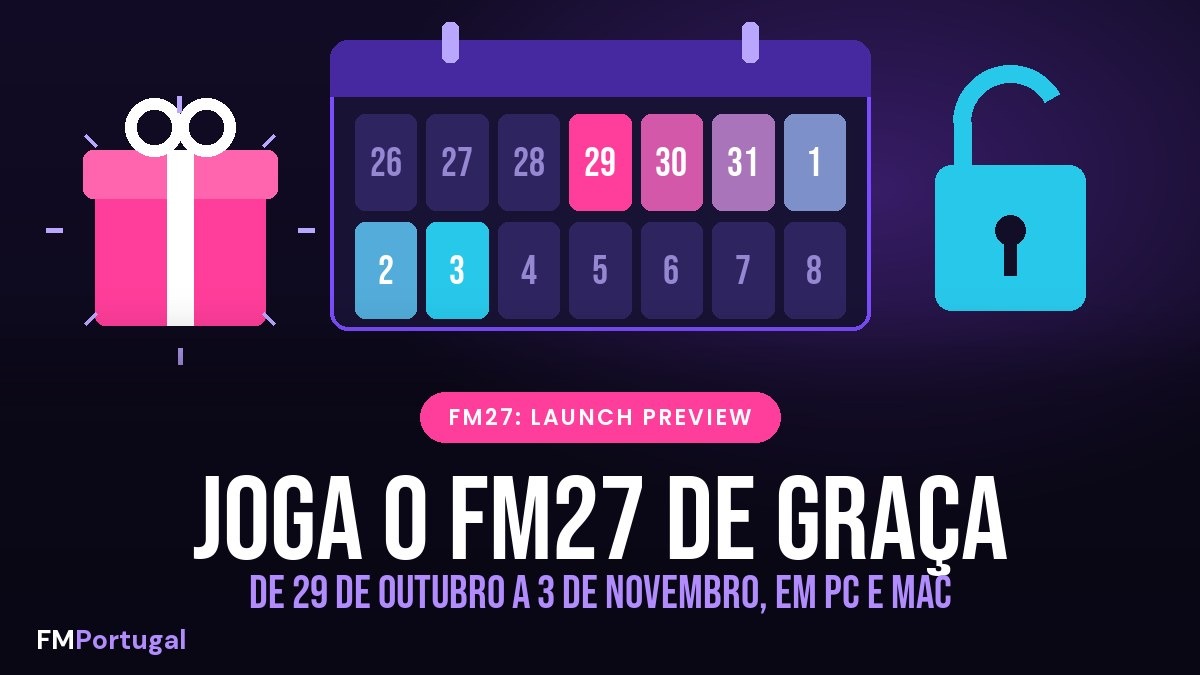 FM27 grátis de 29 de outubro a 3 de novembro, em PC e Mac