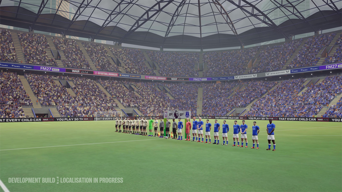 Cutscene antes de um jogo no FM27