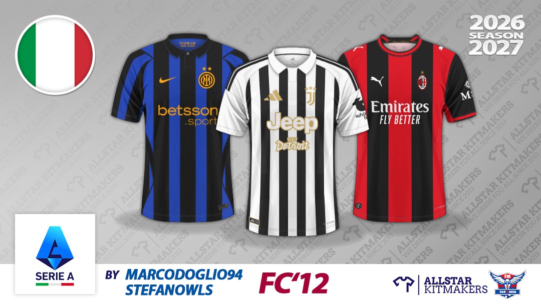 Example FC’12 Serie A 2026/27 kits