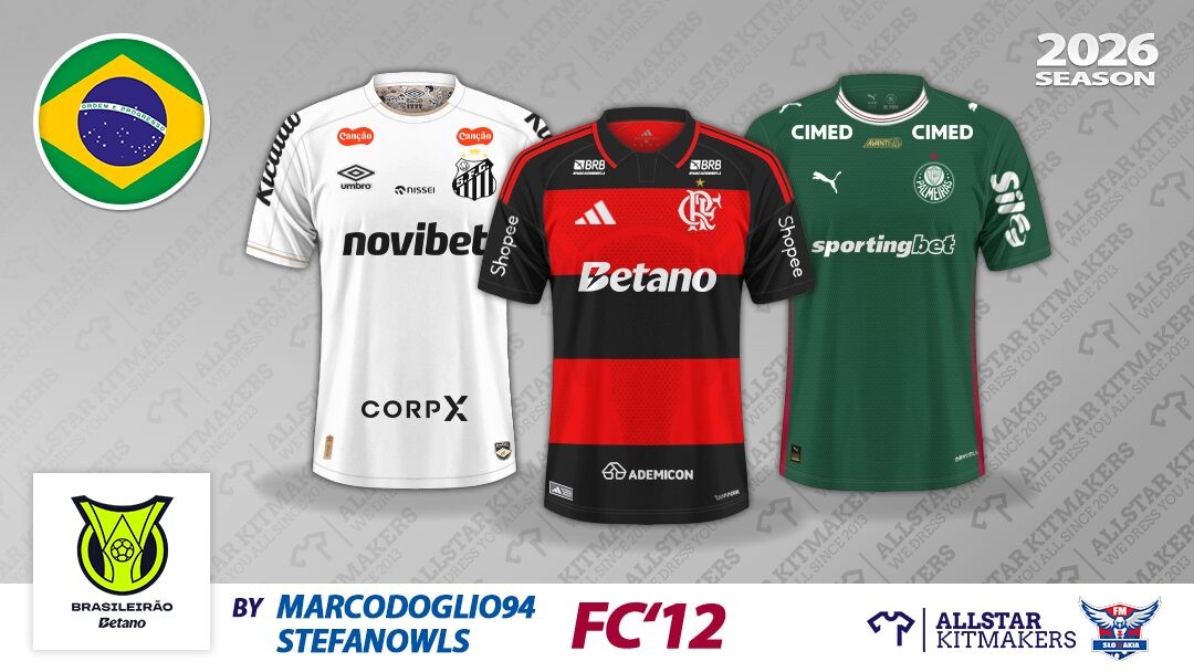 Example FC’12 Brasileirão 2026 kits